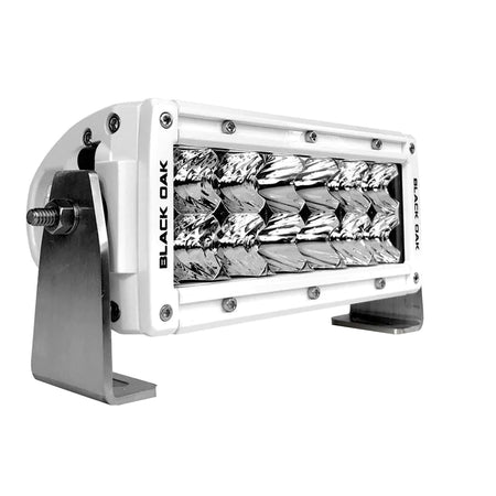 Black Oak - Pro Series Double Row Combo Light Bar - 6", 60W, White — Quality Boat Parts