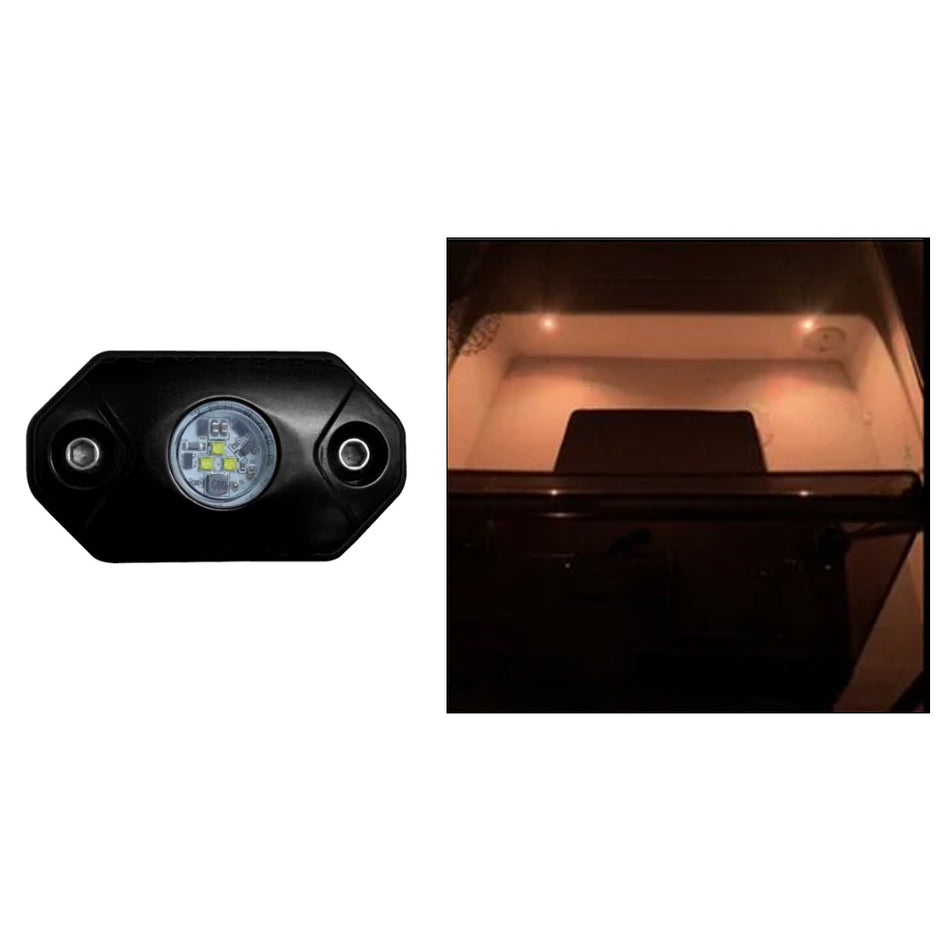 Black Oak - Rock Accent Light - Amber, Black Housing — Quality Boat Parts