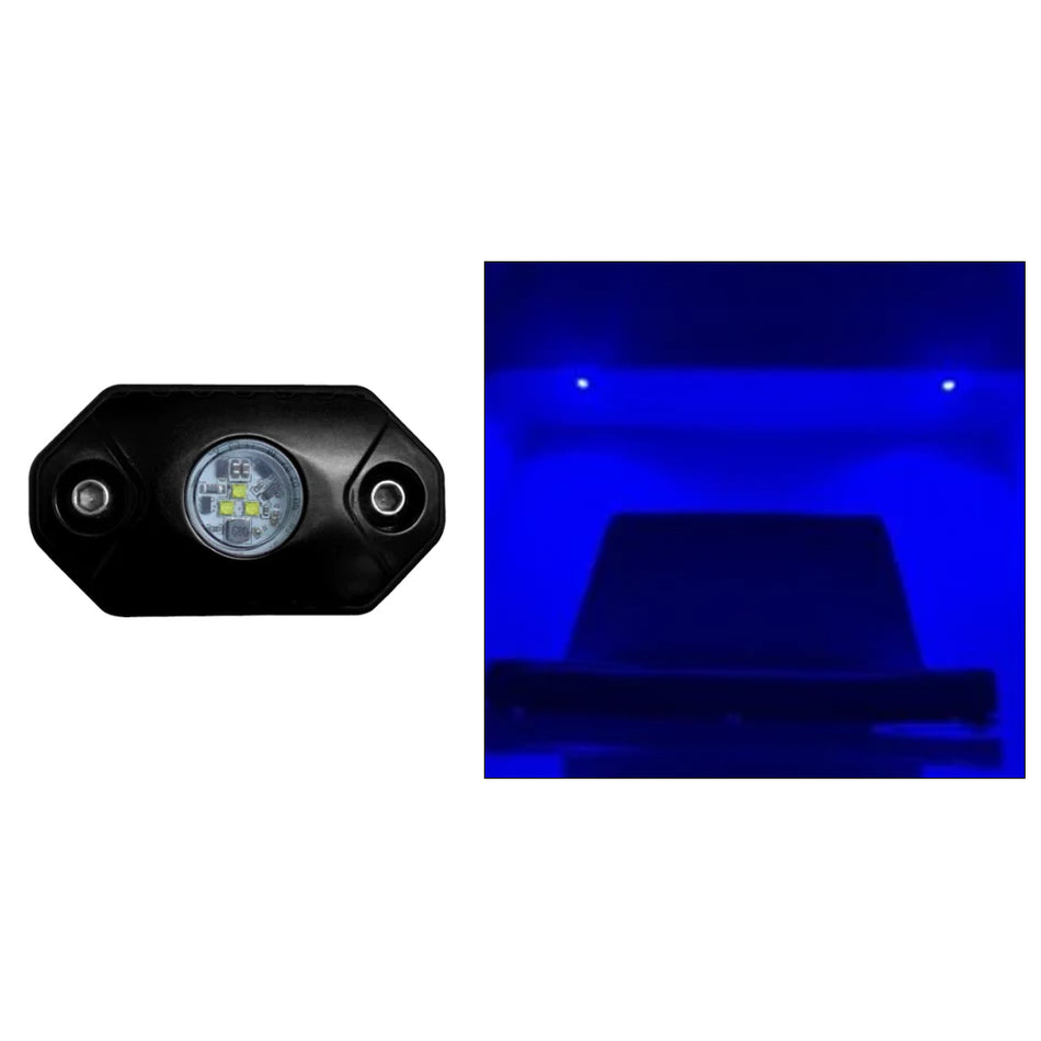 Black Oak - Rock Accent Light - Blue, Black Housing — Quality Boat Parts