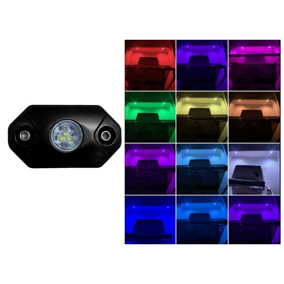 Black Oak - Rock Accent Light - RGB, Black Housing — Quality Boat Parts