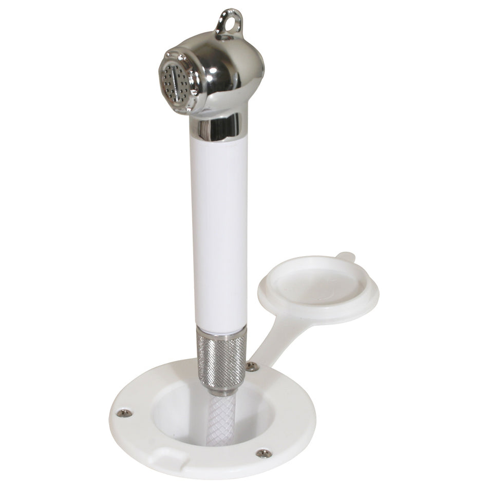 Scandvik - Recessed Transom Shower - With 6' Hose, White — Quality Boat Parts