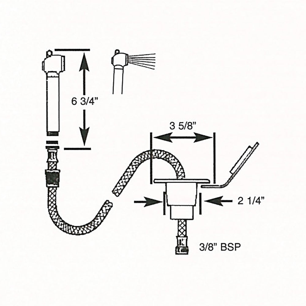 Scandvik - Recessed Transom Shower - With 6' Hose, White — Quality Boat Parts