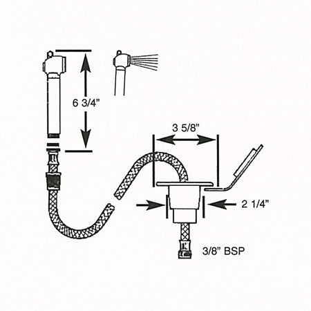 Scandvik - Recessed Transom Shower - With 6' Hose, White — Quality Boat Parts
