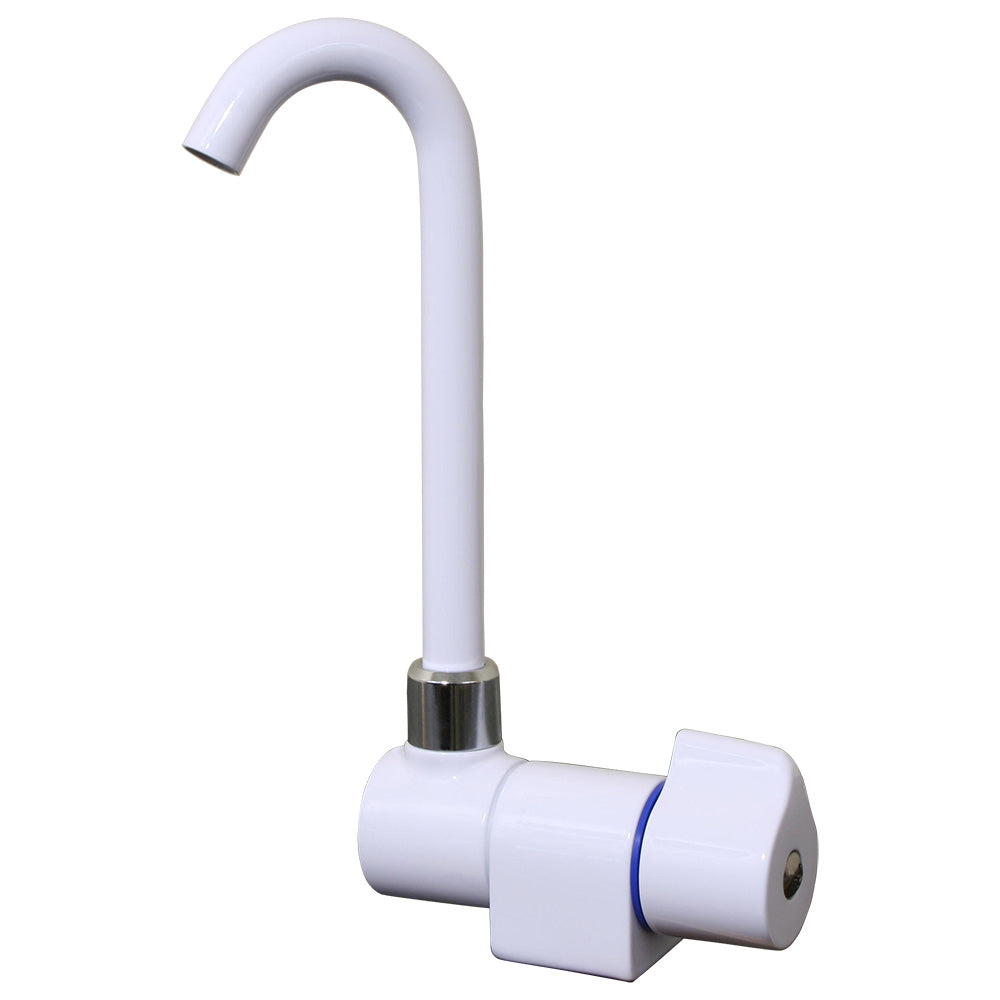 Scandvik - Tall Tap With Folding Spout - White Powder Coat Finish — Quality Boat Parts