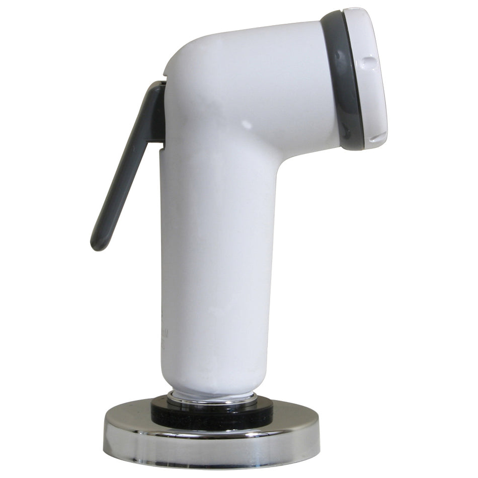 Scandvik - Straight Handle Pull Out Sprayer - White, With 6' Hose — Quality Boat Parts