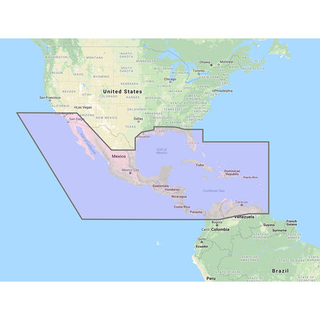 Furuno - Central America, Caribbean & Part of Mexico Vector Chart - 3D Data & Standard Resolution Satellite Photos - Unlock Code — Quality Boat Parts