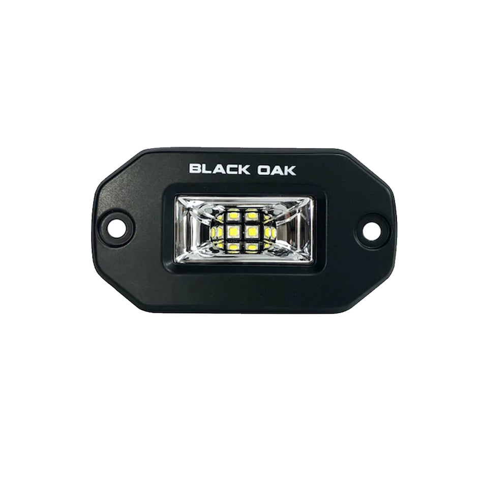 Black Oak - Pro Series Scene Light - 2", Flush Mount, Black — Quality Boat Parts