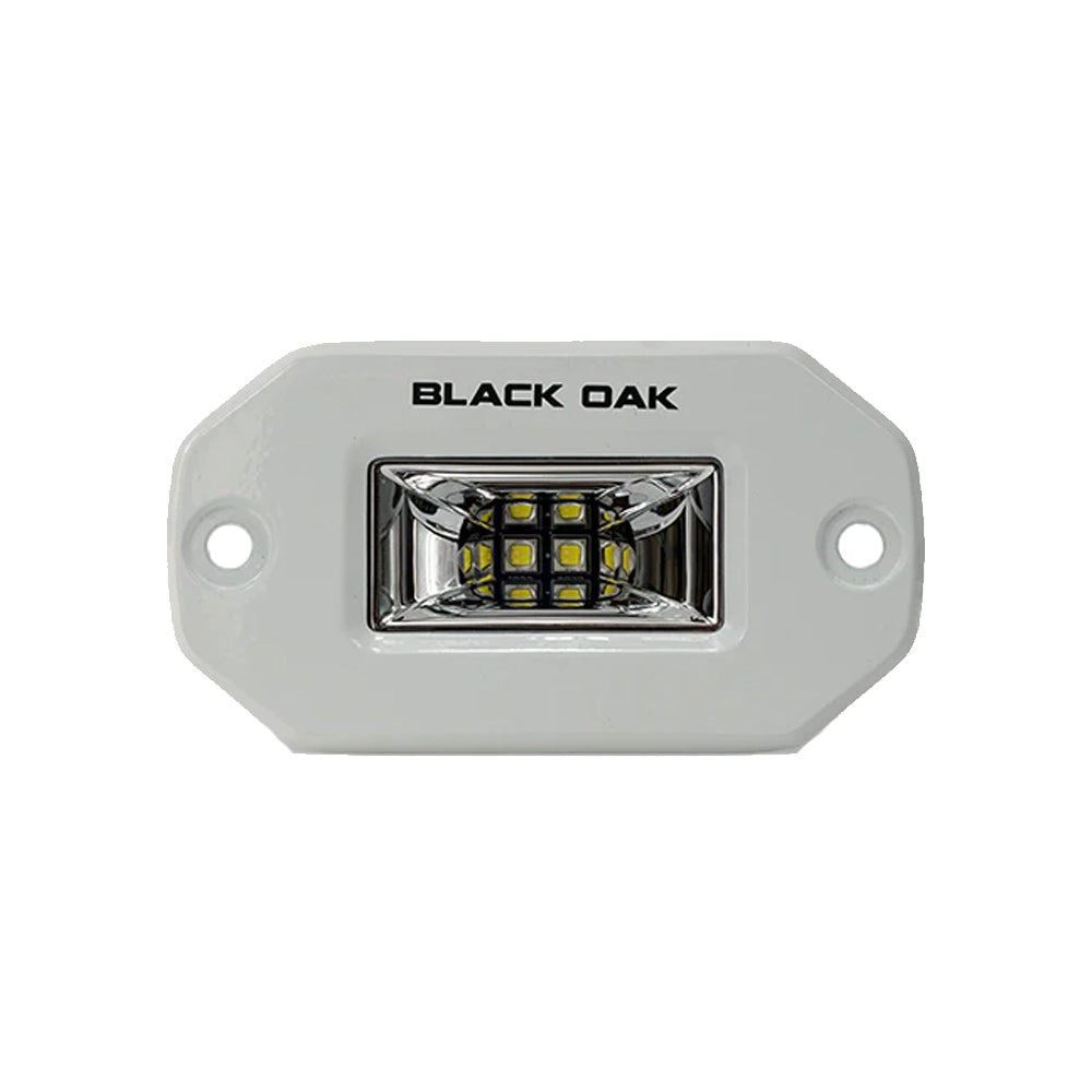 Black Oak - Pro Series Scene Light - 2", Flush Mount, White — Quality Boat Parts