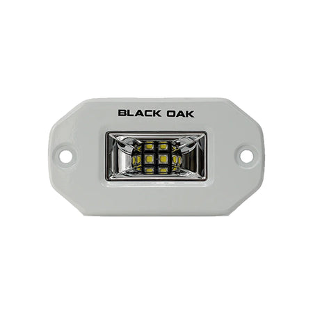 Black Oak - Pro Series Scene Light - 2", Flush Mount, White — Quality Boat Parts