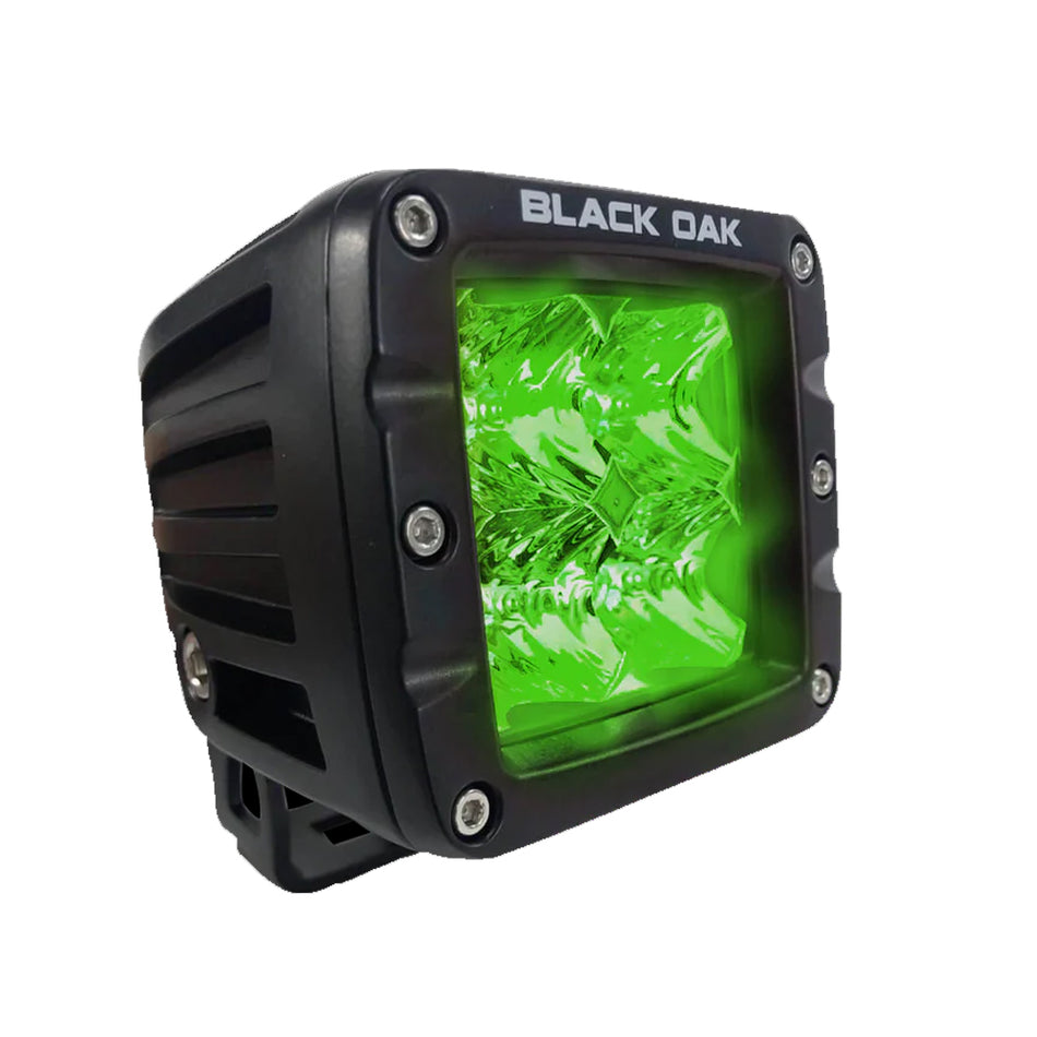 Black Oak - Green Hog Hunting Flood Pod - Black, 2" — Quality Boat Parts