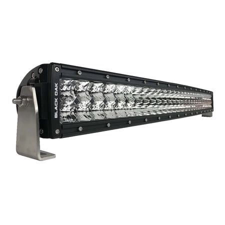 Black Oak - Pro Series Curved Double Row Combo Light Bar - 30", 300W, Black — Quality Boat Parts