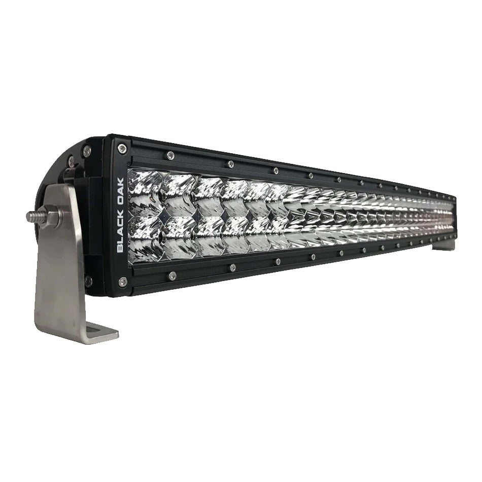 Black Oak - Pro Series Curved Double Row Combo Light Bar - 30", 300W, Black — Quality Boat Parts