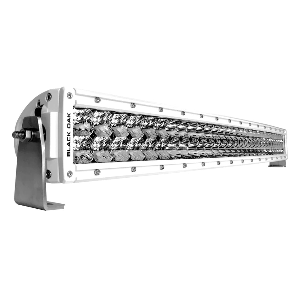 Black Oak - Pro Series Curved Double Row Combo Light Bar - 30", 300W, White — Quality Boat Parts
