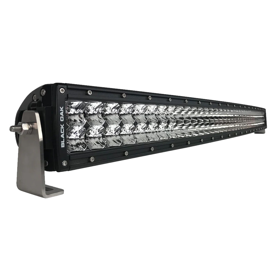 Black Oak - Pro Series Curved Double Row Combo Light Bar - 40", 400W, Black — Quality Boat Parts