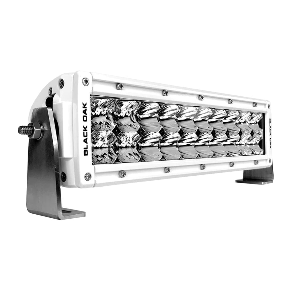 Black Oak - Pro Series Double Row Combo Light Bar - 10", 100W, White — Quality Boat Parts