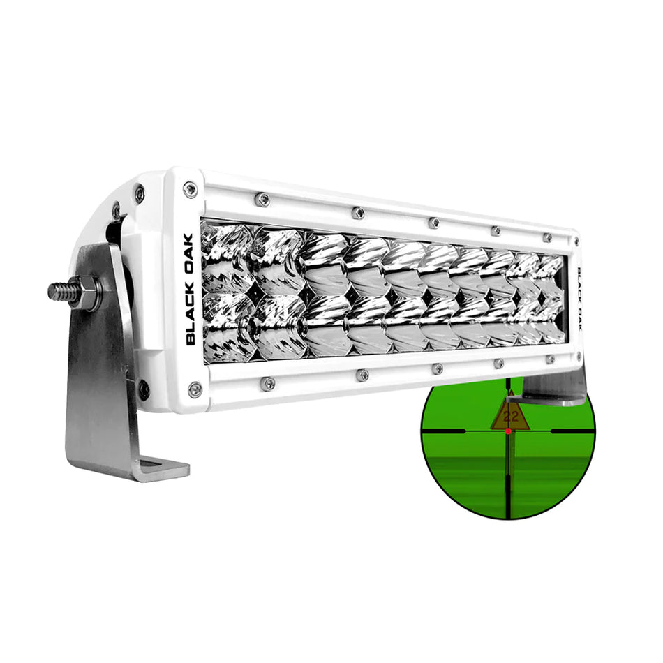 Black Oak - Pro Series Double Row Combo Infrared Light Bar - 10", 850nm, 100W, White — Quality Boat Parts