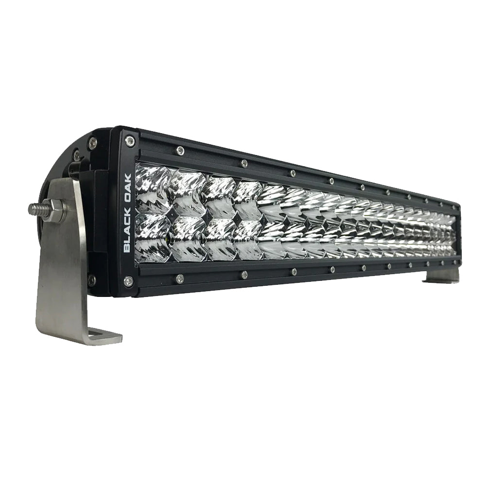 Black Oak - Pro Series Curved Double Row Combo Light Bar - 20", 200W, 8.4A, Black — Quality Boat Parts