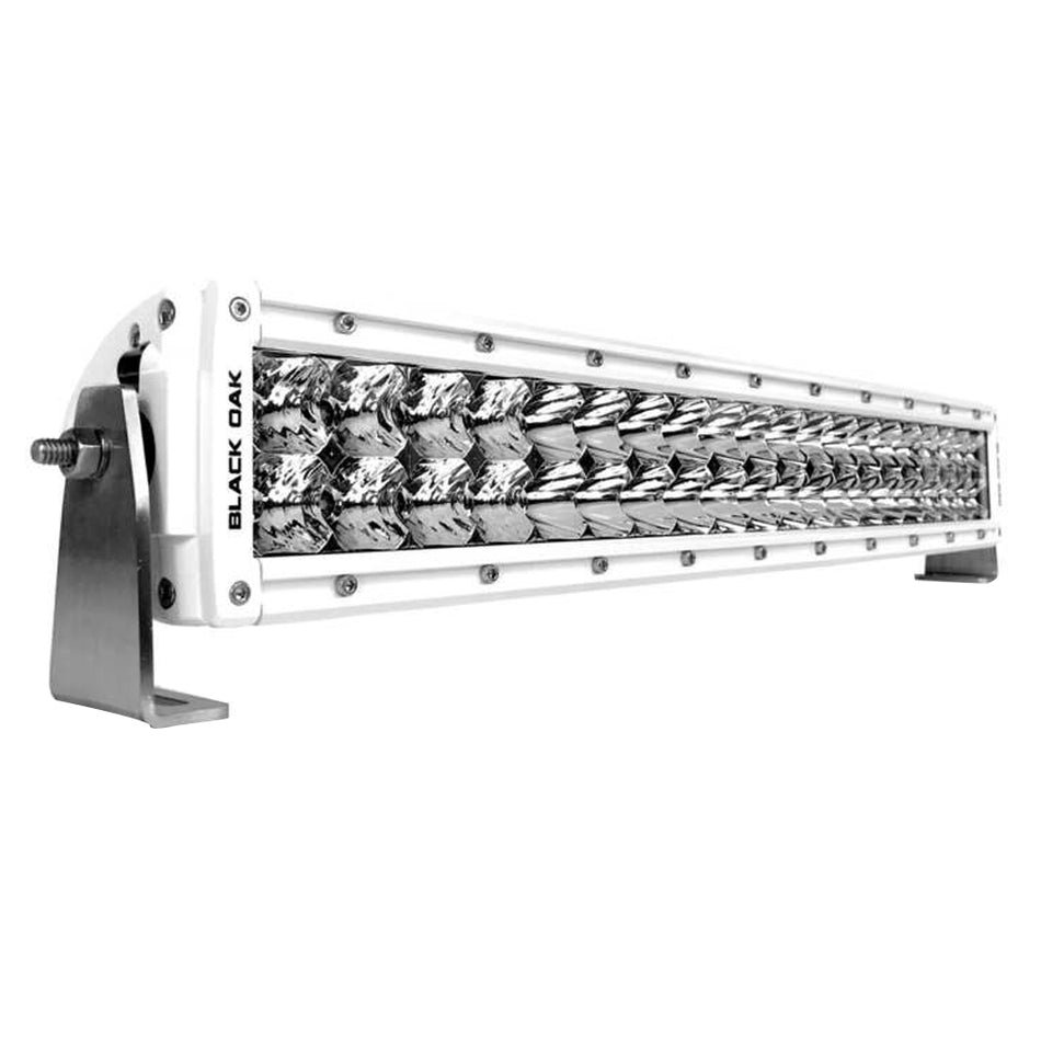 Black Oak - Pro Series Curved Double Row Combo Light Bar - 20", White — Quality Boat Parts