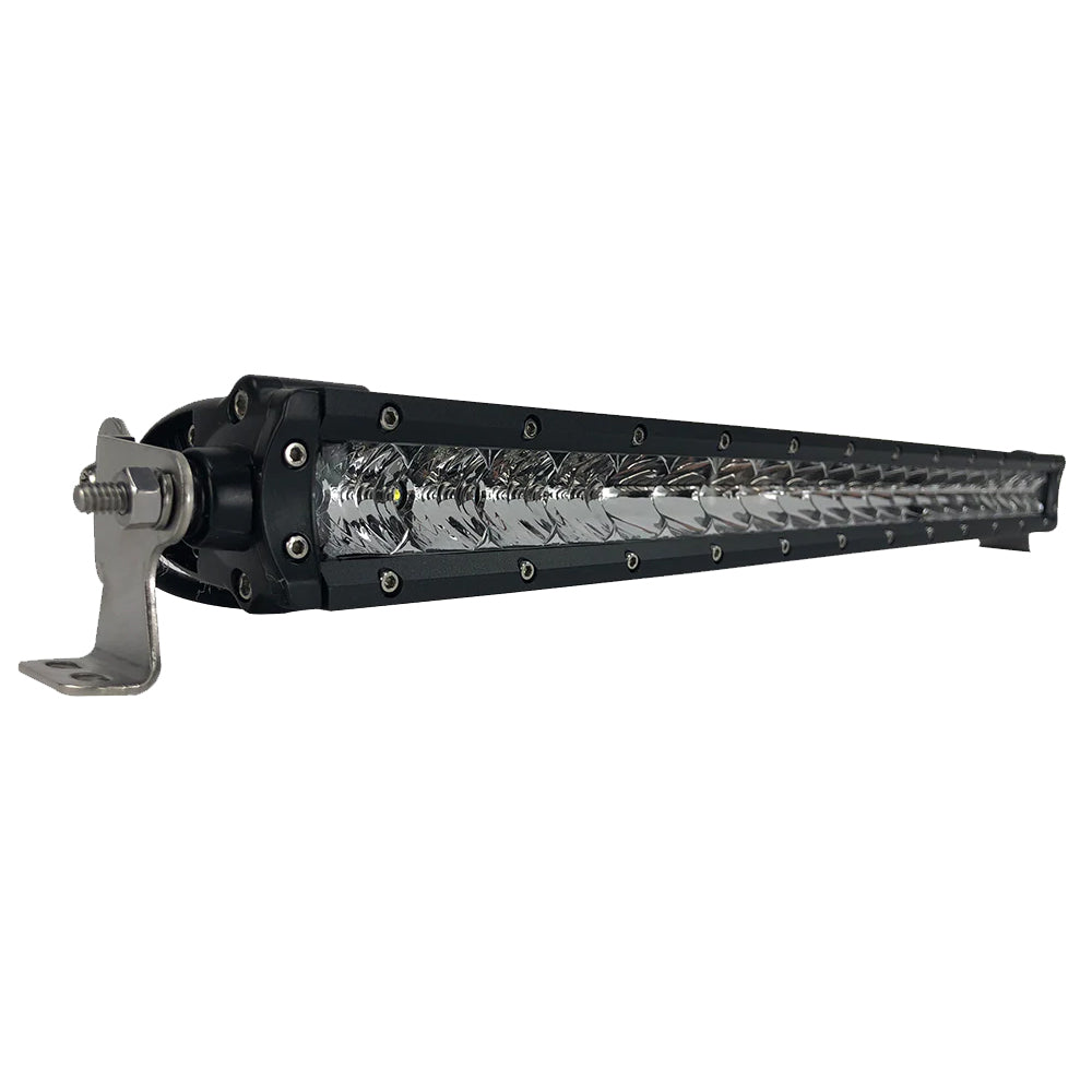 Black Oak - Pro Series Single Row Combo Light Bar - 20", 100W, IP69, Black — Quality Boat Parts