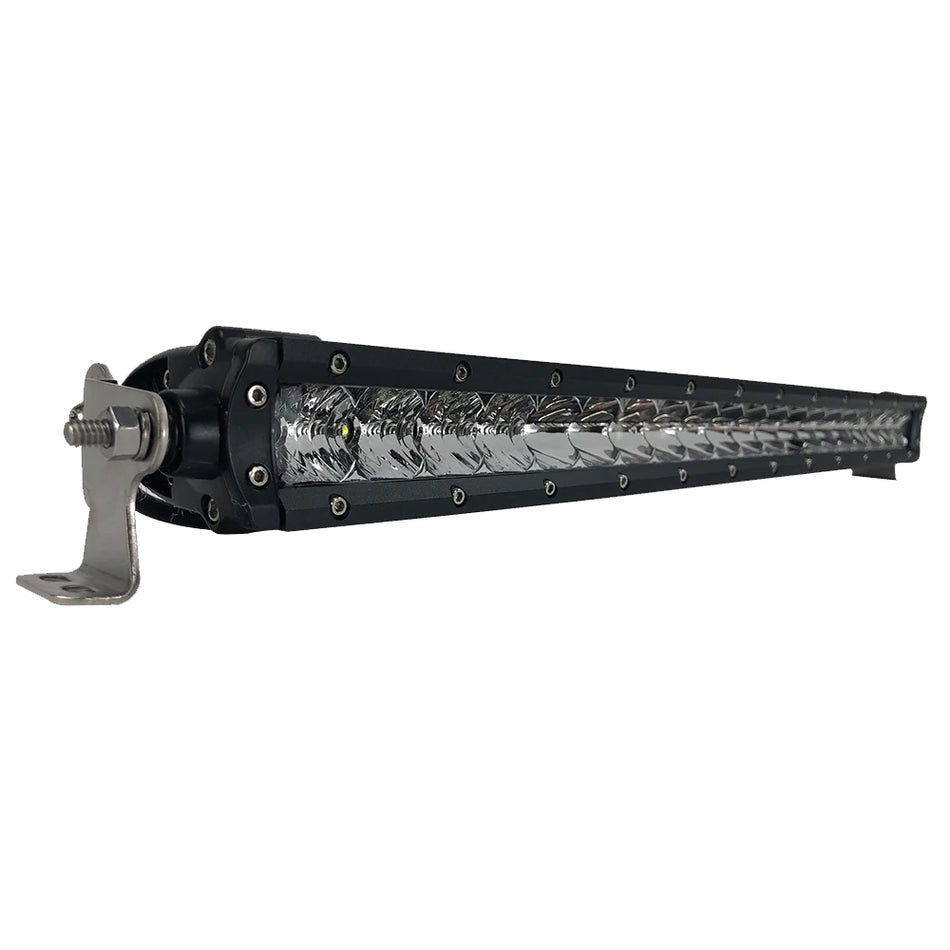 Black Oak - Pro Series Single Row Combo Light Bar - 20", 100W, IP69, Black — Quality Boat Parts
