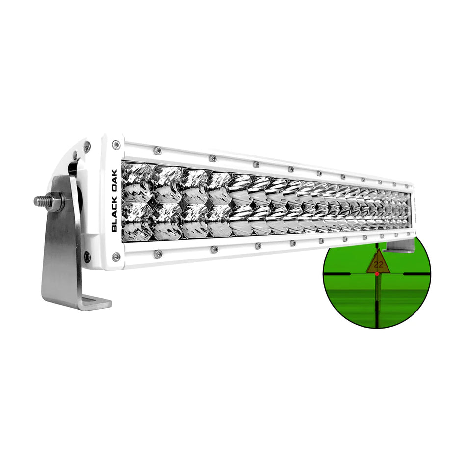 Black Oak - Pro Series Double Row Combo Infrared Light Bar - 20", 850nm, 200W, White — Quality Boat Parts