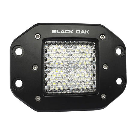 Black Oak - Pro Series Diffused Light - 2", 40W, Black, Flush Mount — Quality Boat Parts