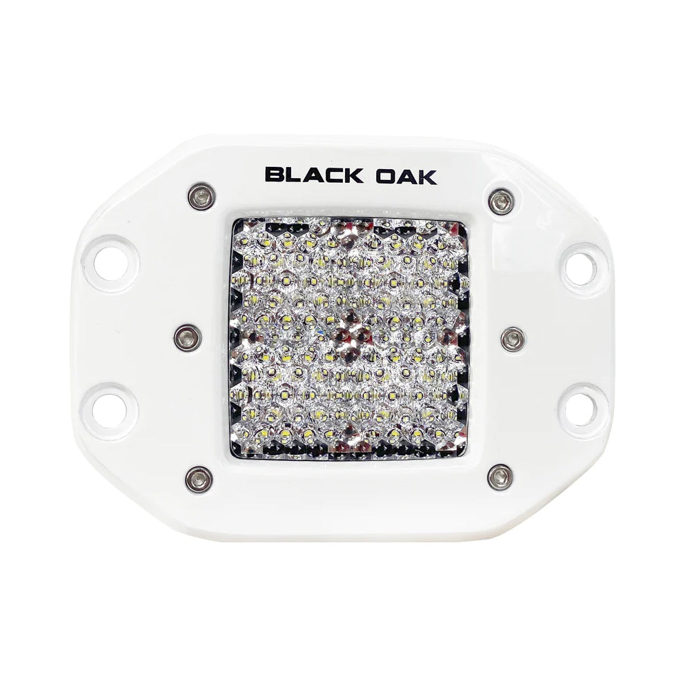 Black Oak - Pro Series Diffused Light - 2", White, Flush Mount — Quality Boat Parts