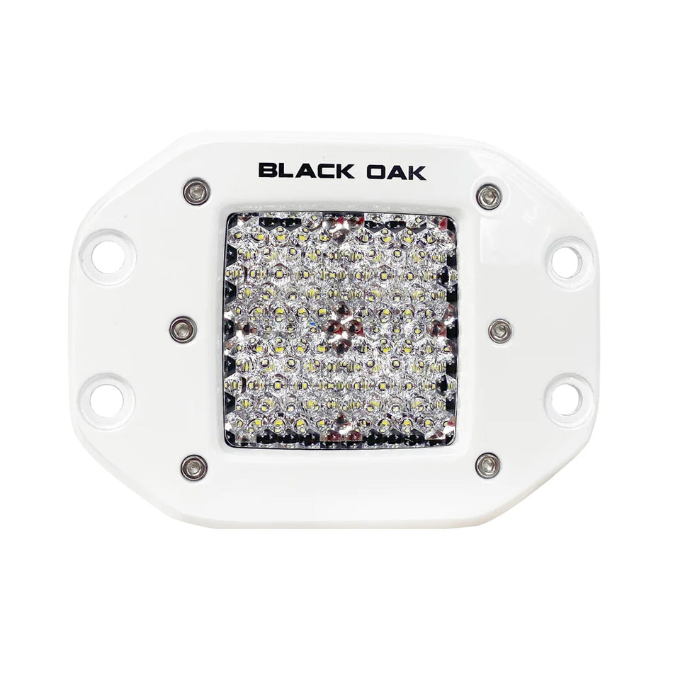 Black Oak - Pro Series Diffused Light - 2", White, Flush Mount — Quality Boat Parts