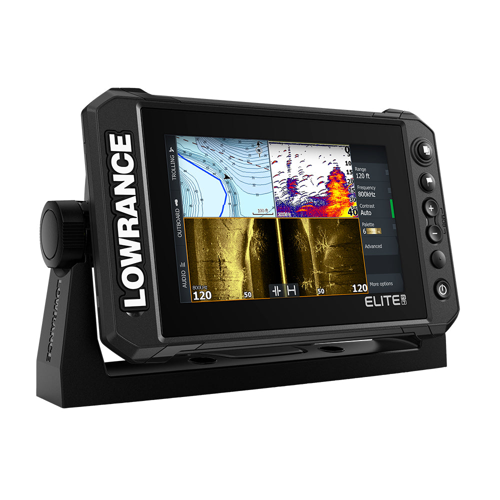 Lowrance - Elite FS 7 Chartplotter/Fishfinder with Active Imaging 3-in-1 Transom Mount Transducer — Quality Boat Parts