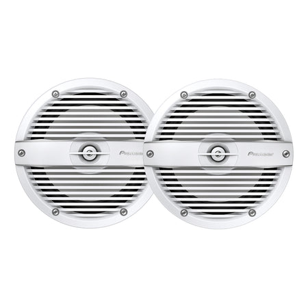 Pioneer - 7.7" ME-Series Speakers - Classic White Grille Covers, 250W — Quality Boat Parts