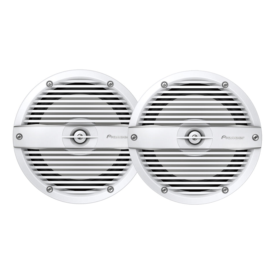 Pioneer - 7.7" ME-Series Speakers - Classic White Grille Covers, 250W — Quality Boat Parts