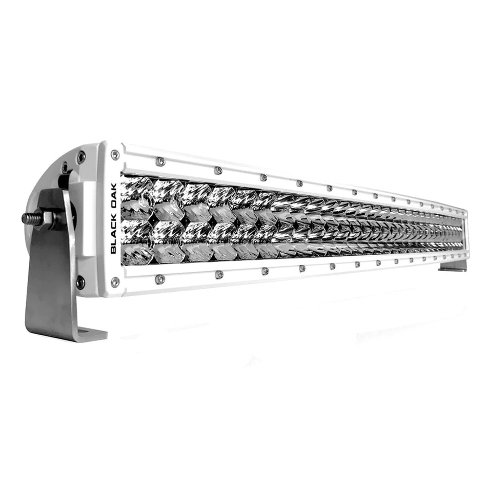 Black Oak - LED Curved Double Row Spot - 30", White — Quality Boat Parts