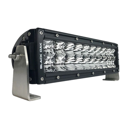 Black Oak - Pro Series Curved Double Row Combo Light Bar - 10", 100W, Black — Quality Boat Parts