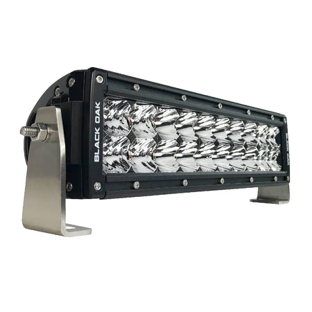 Black Oak - Pro Series Double Row Combo Light Bar - 10", 100W, 4.1A, Black — Quality Boat Parts
