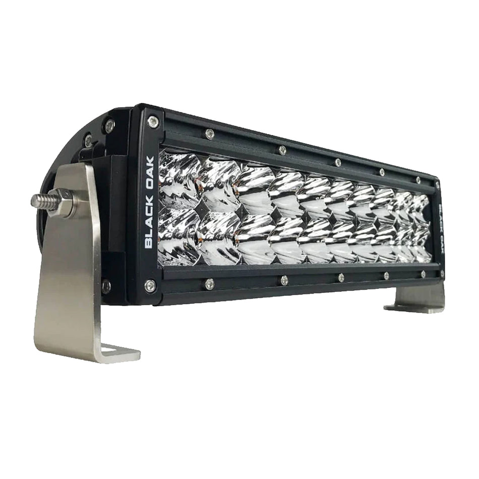 Black Oak - Pro Series Double Row Combo Light Bar - 10", 100W, 4.1A, Black — Quality Boat Parts