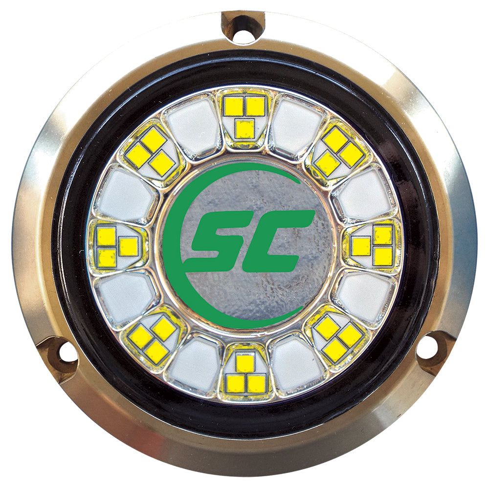 Shadow-Caster - SCR-24 Bronze Underwater Light - 24 LEDs, Aqua Green — Quality Boat Parts