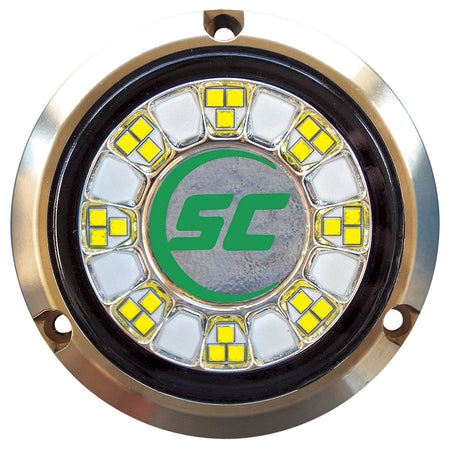 Shadow-Caster - SCR-24 Bronze Underwater Light - 24 LEDs, Aqua Green — Quality Boat Parts
