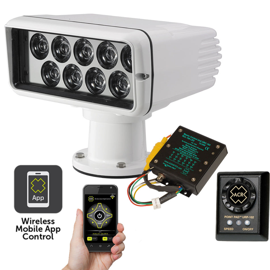 ACR - RCL-100 LED Searchlight with Wi-Fi Kit, 12/24V, White — Quality Boat Parts