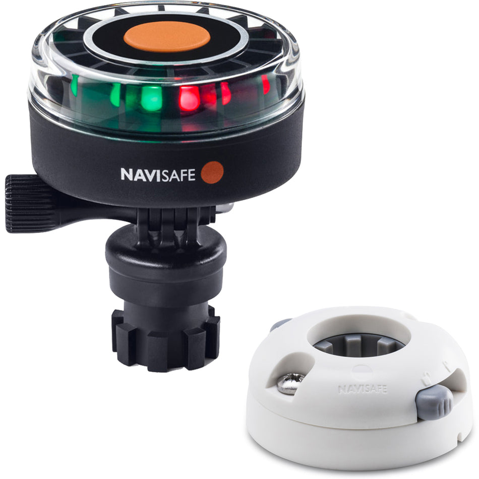 Navisafe - Navilight - 2NM Tricolor, w/Navimount Base & Horizontal Mount, White — Quality Boat Parts