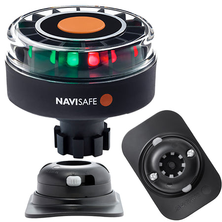 Navisafe - Navilight - Tricolor, 2NM, w/Navibolt Base & RIB Mount, Black — Quality Boat Parts