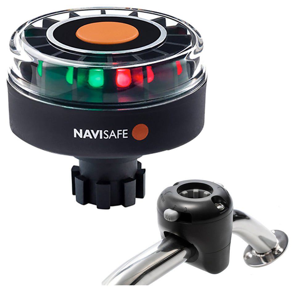 Navisafe - Navilight Tricolor - 2NM, w/Navibolt Base, Rail Mount, Black — Quality Boat Parts