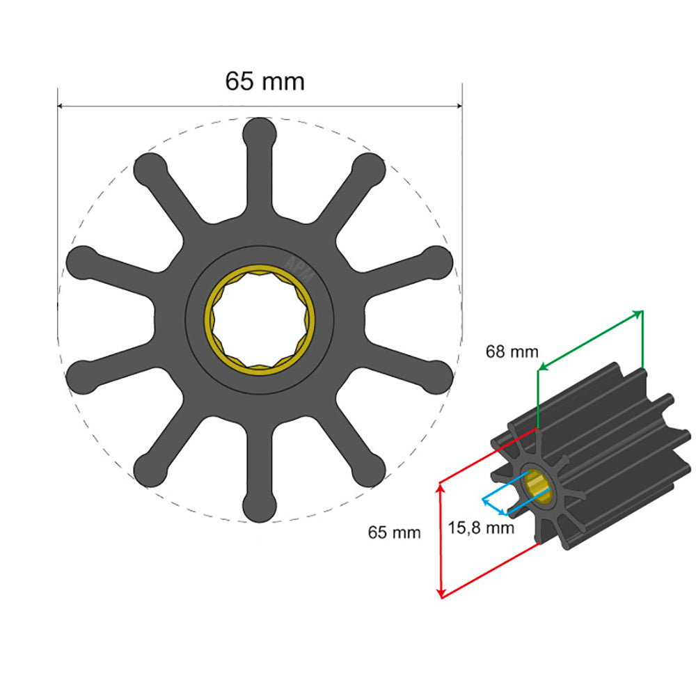 Albin - Premium Impeller - 10 Blade — Quality Boat Parts