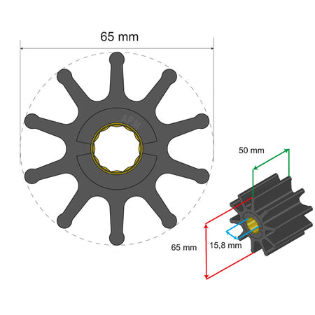 Albin - Premium Impeller - 10 Blade — Quality Boat Parts
