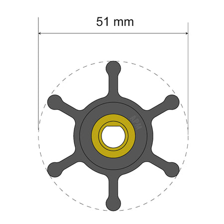 Albin Pump Marine - Premium Impeller - 6 Blade — Quality Boat Parts