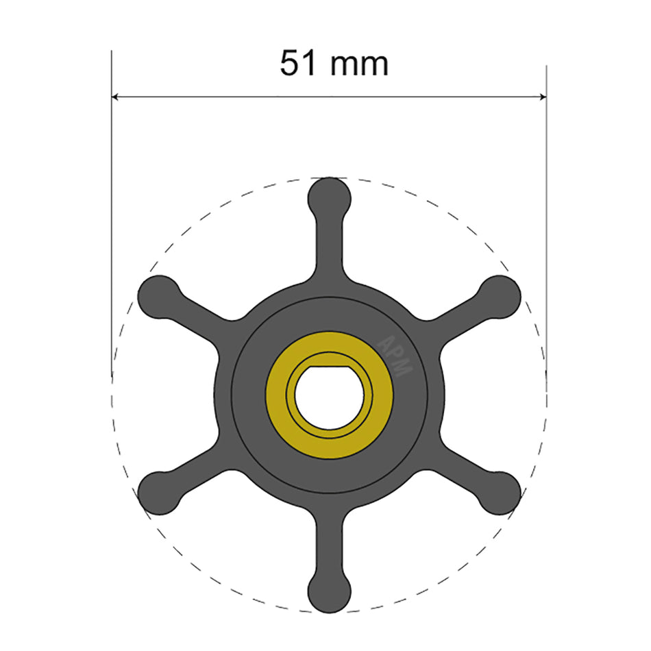 Albin Pump Marine - Premium Impeller - 6 Blade — Quality Boat Parts