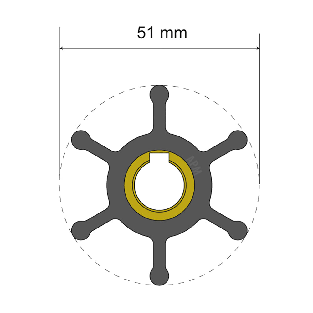 Albin Pump Marine - Premium Impeller - 6 Blade — Quality Boat Parts