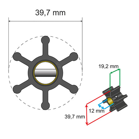 Albin Pump Marine - Premium Impeller - 6 Blade — Quality Boat Parts