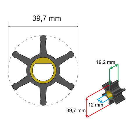 Albin Pump Marine - Premium Impeller - 6 Blade — Quality Boat Parts