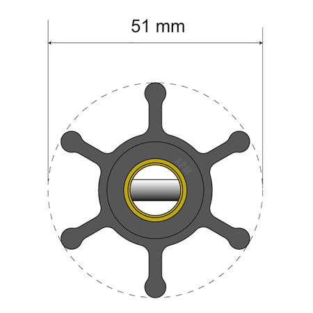 Albin Pump Marine - Premium Impeller - 6 Blade — Quality Boat Parts