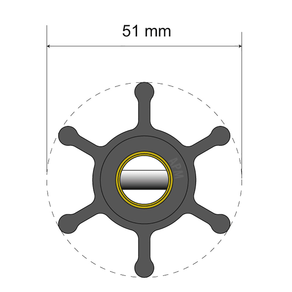 Albin Pump Marine - Premium Impeller - 6 Blade — Quality Boat Parts
